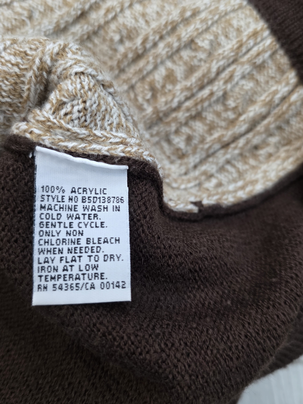 Alia Women’s Medium Patchwork Embroidered Full Zip Cardigan Sweater Brown Beige - Picture 12 of 12